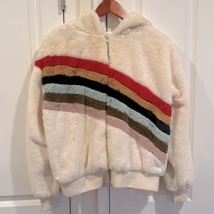 Vintage fuzzy rainbow jacket